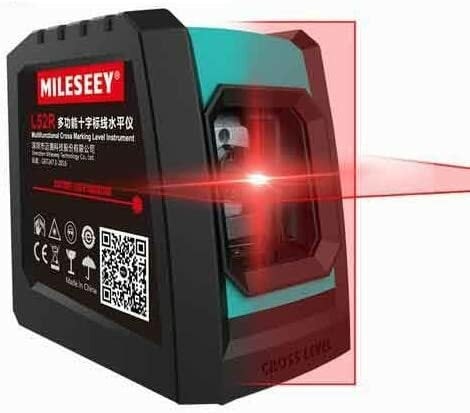 Mileseey Laser Level | Professional 2 Lines Vertical Cross Laser Leveler with Battery and Tripod | L52R