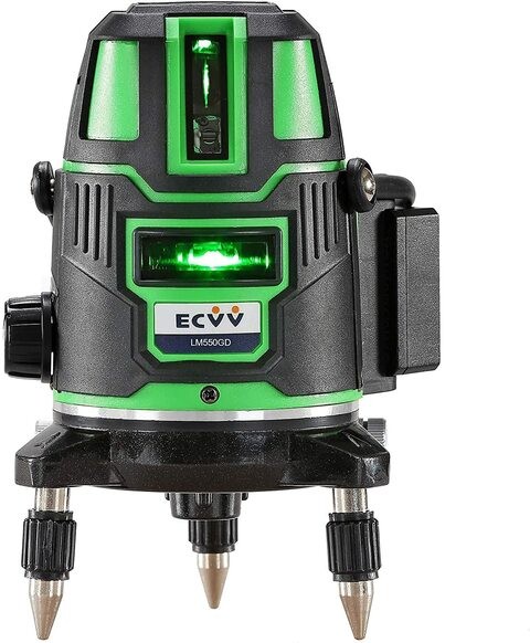 ECVV Laser level 5 Lines Green Light Professional Cross Marking Meter Self-leveling Horizontal Vertical Laser Ruler Spirit Level | LM550GD