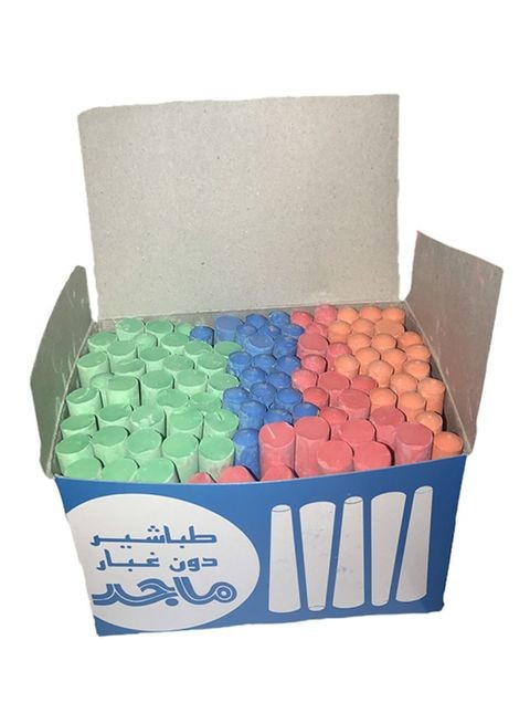 Majid Colored Chalk Set 100 Pieces Red/Blue/Green 650 gm