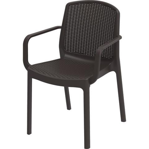 Cosmoplast cedar armchair dark brown