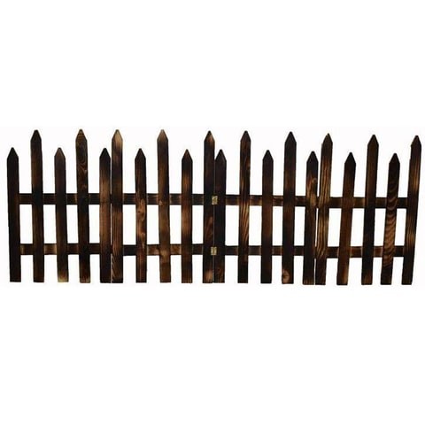 LINGWEI Wood Picket Garden Fence Garden Landscape Edging Border Lawn Edgings Wooden Solid Fence Flower Bed Edging Wooden Plant Borders Animal Barrier 30x160cm