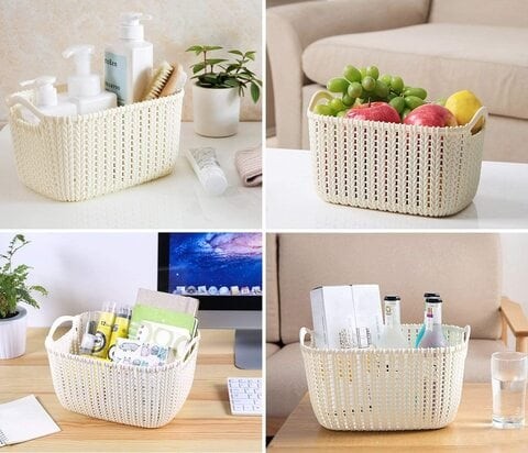 Aiwanto 4 Pcs Kitchen Storage Box Home Storage Box Bathroom Shelf Storage Box Storage Plastic Containers