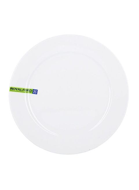 Royalford Magnesia Porcelain Flat Plate - White