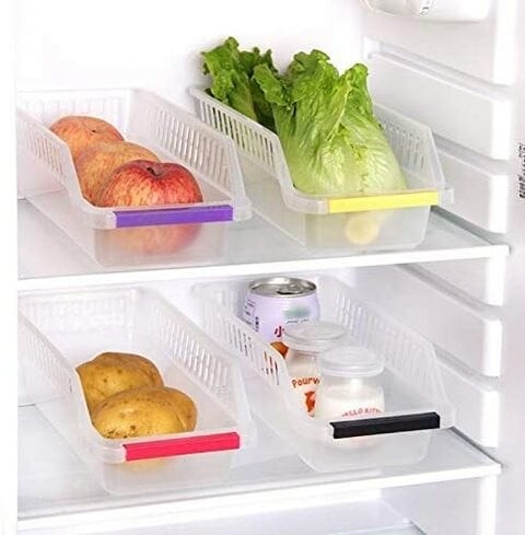 Kitchen Fridge Organizers Plastic Fridge Freezer Drawer Space Saving Organizer Storage Bins Collection Container Fridge Storage Container