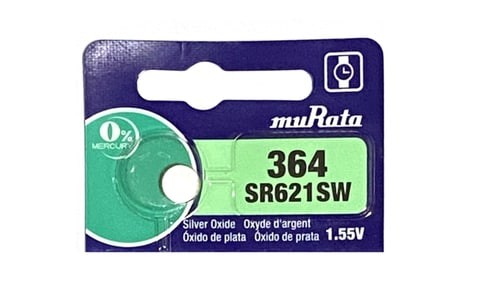 SR621SW / 364 Silver Oxide 1.55V (muRata) Japan Batteries &ndash; 5 Pieces