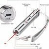 PI Controls&reg; 3 in 1 USB Rechargeable Red Laser Pointer/White LED Light Torch Mini Pet Cat Toys Flash Light With Metal Clip Sight Laser Pen, Remote Laser Pointer Travel Outdoor Flashlight