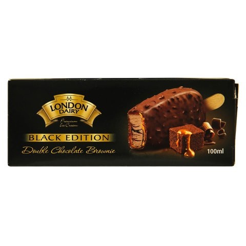 London Dairy Black Edition Double Chocolate Brownie Ice Cream 100 ml