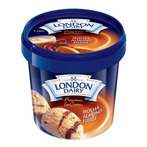 London Dairy Ice Cream Mocha Almond 1 Liter