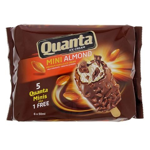 Mini Quanta Almond Ice Cream 50 ml × 6