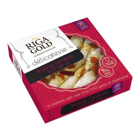 Riga Gold Pressing Sardines in Olive Oil with Chili 120gm