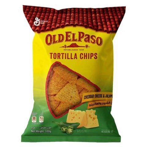 Old El Paso Tortilla Chips with Cheese and Jalapeno 100gm