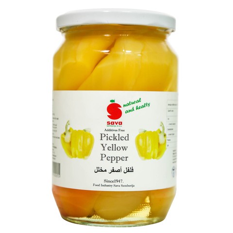 SAVA PICKLED YELLOW PEPPERS 720ML