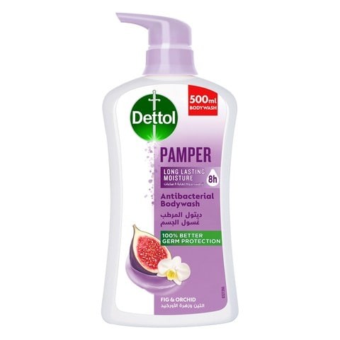 Dettol Pamper Anti-Bacterial Body Wash Fig & Orchid 500ml