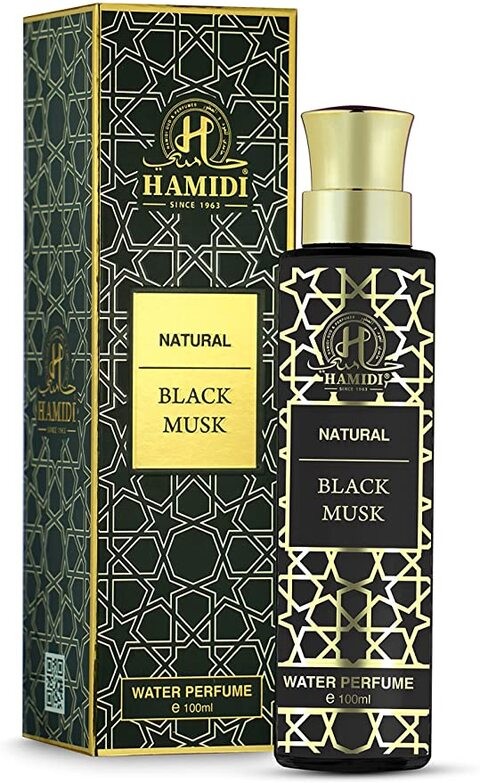 Hamidi Natural Black Musk Water Perfume 100ml Non Alcoholic For Unisex