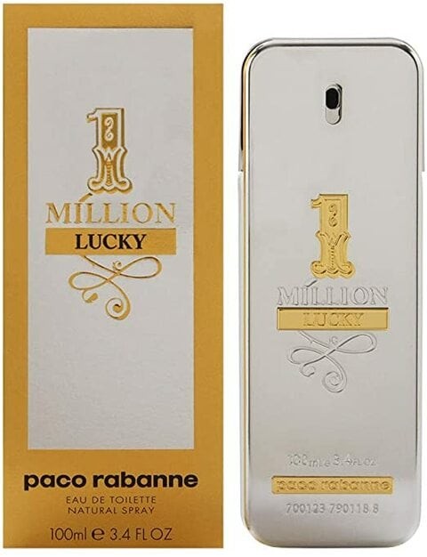 1 Million Lucky by Paco Rabanne for Men - Eau de Toilette, 100ml