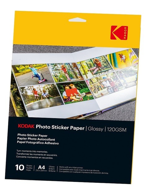 KODAK Photo Sticker Paper Glossy 120 gsm A4 size 10 sheets