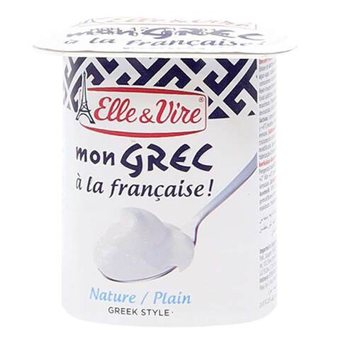 Elle &amp; Vire Greek Style Dessert Plain Yoghurt 125g
