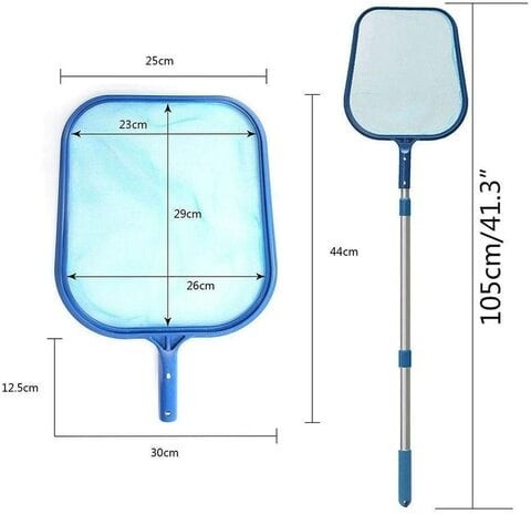 Beauenty Swimming Pool Cleaning Tools Flexible Leaf Skimmer With Telescopic Pole For Pools And Spas