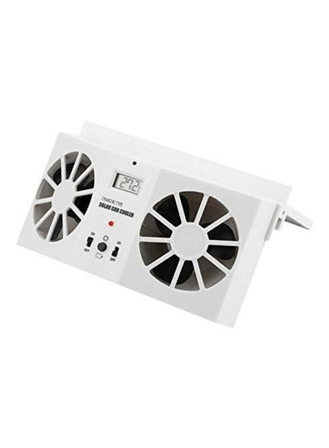 Generic - Ivory Solar Powered Car Front And Rear Window Air Vent Cool Cooler Fan White