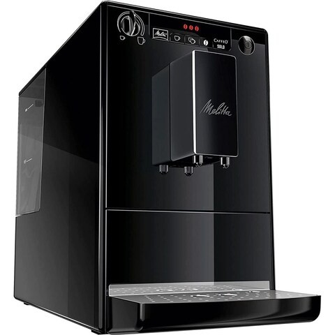 Melitta CAFFEO&reg; SOLO&reg; Fully Automatic Compact Bean to Cup Coffee Machine (Pure Black, Stainless Steel) - E950-222.