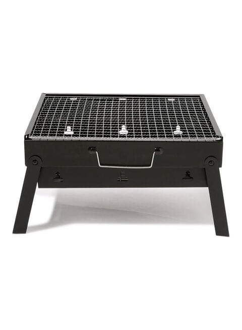 Generic Portable Barbeque Charcoal Grill Black/Silver 360x105x280mm