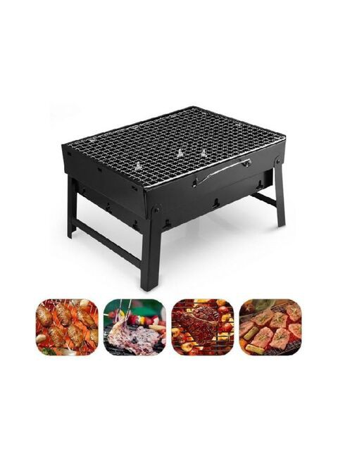 Generic Portable BBQ Charcoal Grill Black 35x27.5centimeter