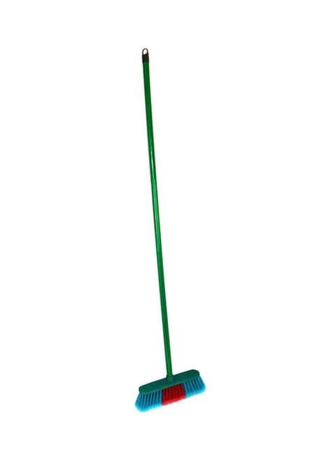 Timmy - 12-Piece Broom With Metal Stick Green/Blue/Red 45Centimeter