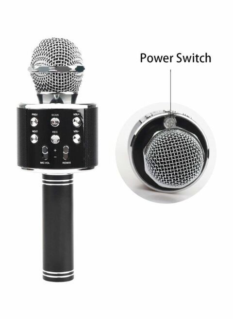 Wireless Karaoke Microphone WS-858 Black/Silver