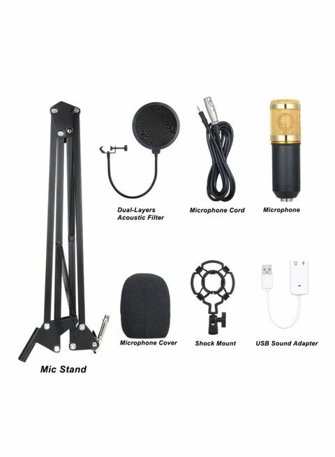 Generic Bm800 Professional Suspension Microphone Kit Black