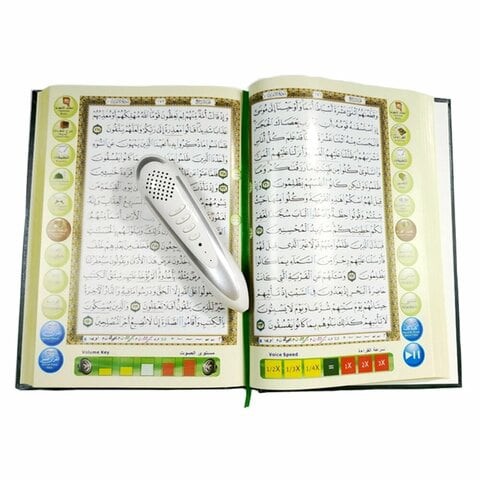 Digital Quran Reading Pen, 24CM Book Size,With Extra Books, Inside 8GB Memory With 10 Reciters Voices / 10 Languages