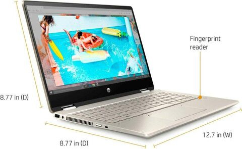 HP Pavilion x360 14M-DH1003DX CORE i5-10210U(1.6GHz, 4CORES, 6MB CACHE), 8GB RAM, 256GB SS + 16GB OPTANE MEMORY, 14&#39;&#39;FHD TOUCH X360, FPR WIN10, NO DVD, finish in warm and luminous gold, NEW