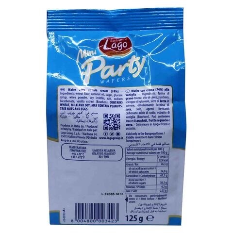 Gastone Lago Mini Party Wafers Vanilla 125g