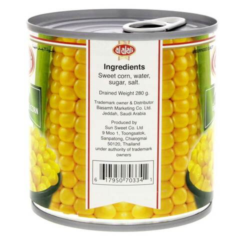 Al Alali Whole Kernel Sweet Corn 340g