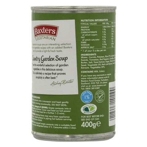 Baxters Vegetarian Country Garden Soup 400g