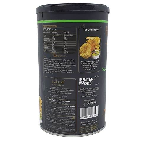 Hunter&#39;s Gourmet Hand Cooked Potato Chips Thai Green Curry 150g