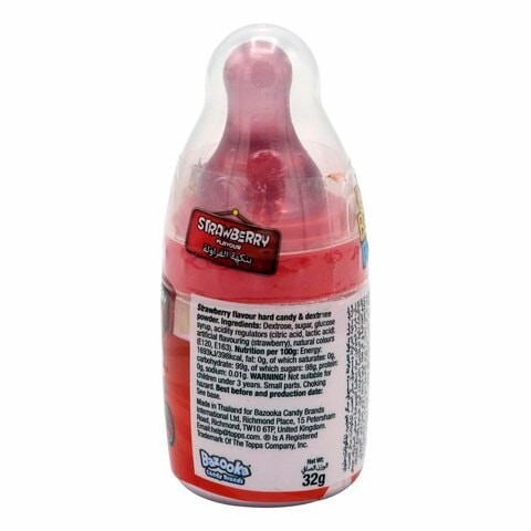 Bazooka Big Baby Pop Strawberry Candy 32g