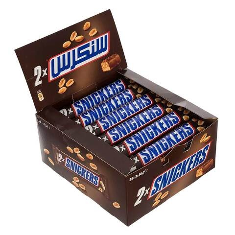 Snickers 2X Chocolate Bar 40g x Pack of 24g