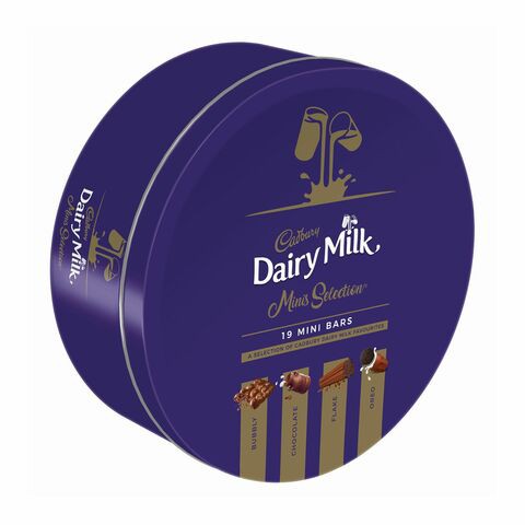 Cadbury Milk Chocolate Assortment Tin (plain, bubbly, flake, oreo) 250g