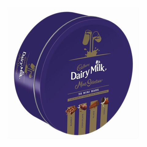 Cadbury Milk Chocolate Assortment Tin (plain, bubbly, flake, oreo) 500g