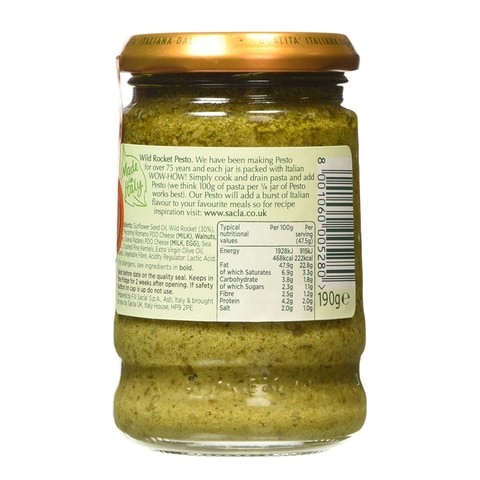 Sacla Italia Wild Rocket Pesto 190g