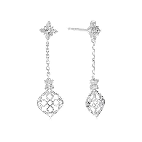 18k ILLUSION DIAMOND EARRING 0.2 CTS-White Gold