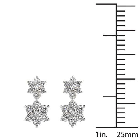 18k NAKSHATRA DIAMOND EARRING 0.37 CTS-White Gold