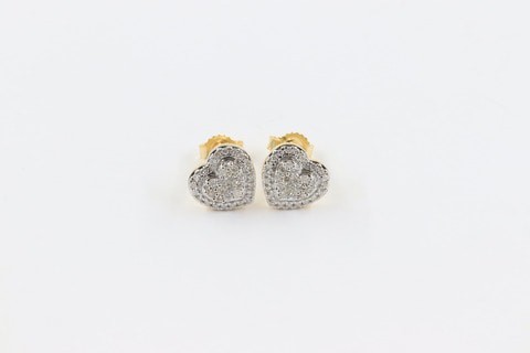 18k ILLUSION DIAMOND EARRING 0.26 CTS-Yellow Gold