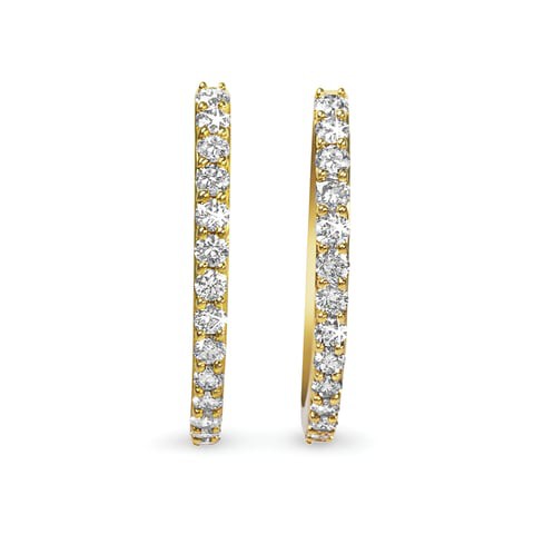 18k ILLUSION DIAMOND EARRING 0.99 CTS-White Gold