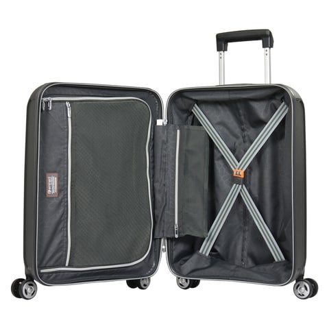 Eminent Brand Hardsided PP Medium Check-In Size 76 Centimeter (28 Inch) 4 Twin-Wheel Spinner Luggage Trolley in Dark Grey Color B0002-28_GRY