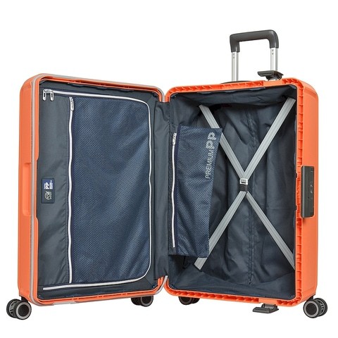 Eminent Brand Hardsided PP Medium Check-in Size 76 Centimeter (28 Inch) 4 Twin-Wheel Spinner Luggage Trolley in Orange Color B0006-28_ORN