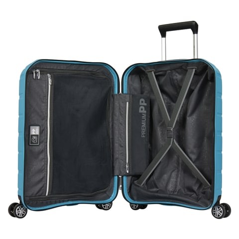 Eminent Brand Hardsided PP Small Cabin Size 53 Centimeter (20 Inch) 4 Twin-Wheel Spinner Luggage Trolley in Light Blue Color B0011-20_LBL