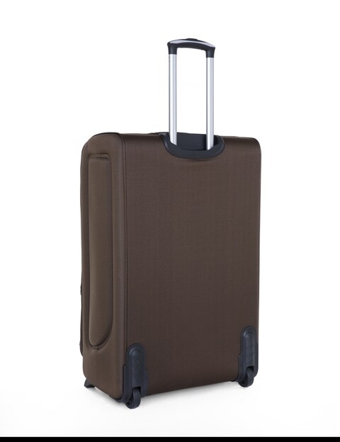 Senator Brand Softside Small Check-in Size 60 Centimeter (24 Inch) 2 Wheel EVA Luggage Trolley in Brown Color KH108-24_BRN