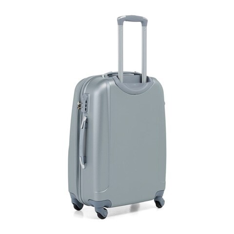 Senator Brand Hardside 3 Piece Set of 4 Wheel Spinner Luggage Trolley in Silver Color KH134-3_SIL