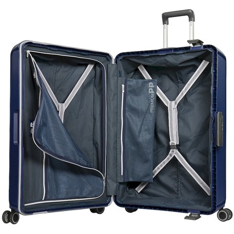 Eminent Brand Hardsided PP Medium Check-in Size 76 Centimeter (28 Inch) 4 Twin-Wheel Spinner Luggage Trolley in Dark Blue Color B0006-28_DBL